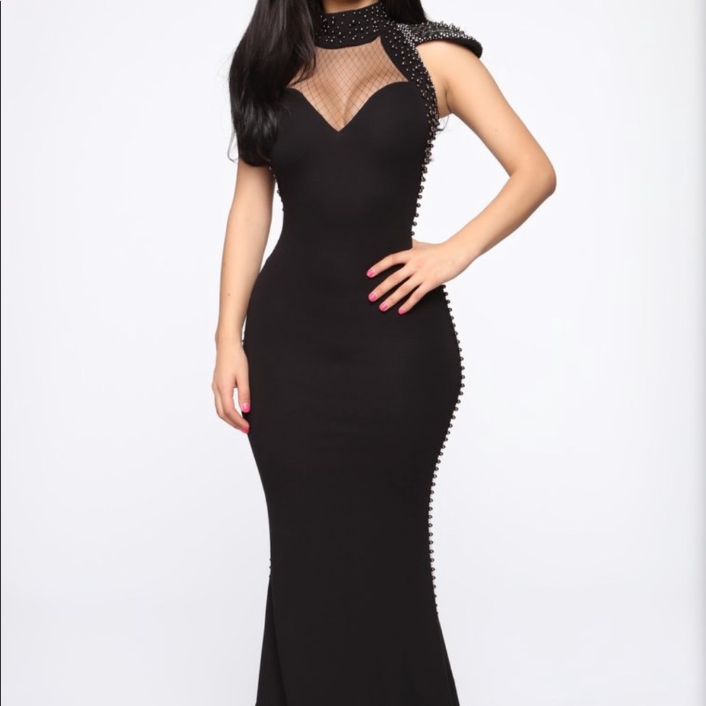 Talk Of The Night Studded Maxi Dress